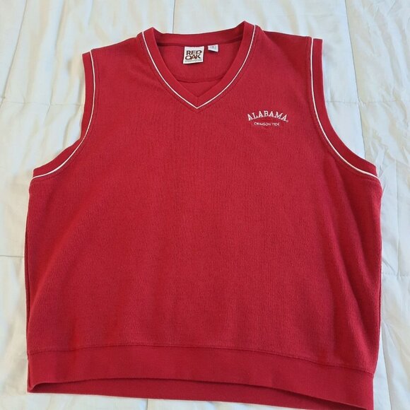 Red Oak Sportswear Alabama Crimson Tide V Neck Men’s Sweater Vest XL Red - Picture 1 of 6